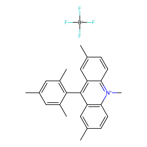 2,7-二甲基-9-均三甲苯基-10-甲基<em>吖啶</em> 四氟硼酸盐，1621019-97-3，97%