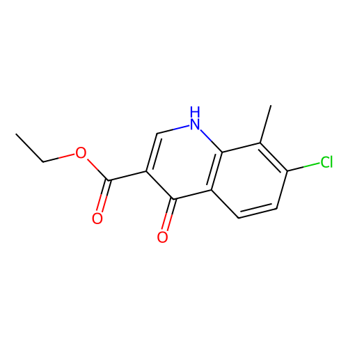 <em>7</em>-氯-<em>4</em>-<em>羟基</em>-<em>8</em>-甲基<em>喹啉</em>-3-<em>羧酸</em>乙酯，5350-94-7，98%