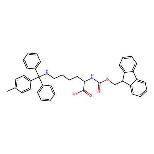 (R)-2-((((<em>9</em>H-芴-<em>9</em>-<em>基</em>)甲氧基)羰基)氨基)-6-((二苯基(对甲苯基)甲基)氨基)己酸，198544-<em>94</em>-4，97%