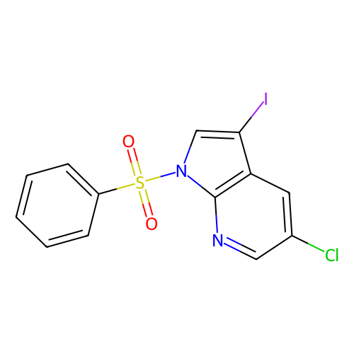 1-苯磺酰-5-氯-<em>3</em>-<em>碘</em>-1H-<em>吡唑</em>并[2,3-B]吡啶，1001414-09-0，97%
