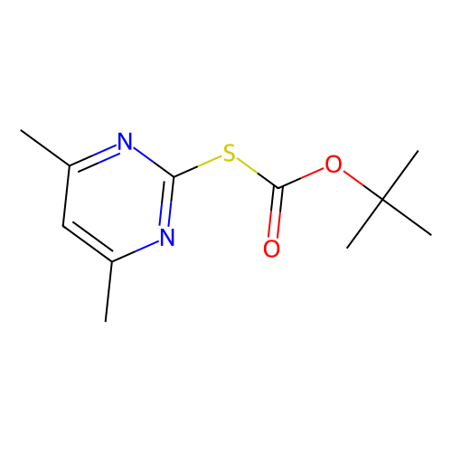 2-(叔丁氧羰基硫代)-<em>4</em>,6-二甲基嘧啶，41840-<em>28</em>-2，98%