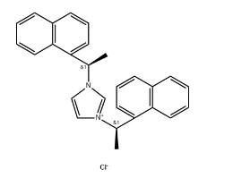1,3-双((R)-1-(萘-1-基)<em>乙基</em>)-1H-咪唑-3-鎓<em>氯化物</em>，186354-48-3，97%