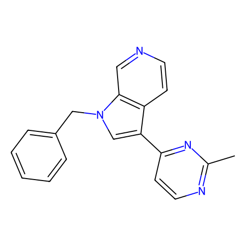 3-(2-甲基-4-嘧啶基)-1-(苯基甲基)-1H-吡咯并[2,3-c]吡啶(<em>AZ</em> <em>Dyrk1B</em> <em>33</em>)，1679330-37-0，≥98%(HPLC)