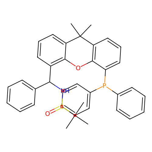 [S(R)]-N-[(S)-(苯基)[5-(二苯基膦)-<em>9</em>,9-<em>二甲基</em>-<em>9</em>H-<em>氧</em><em>杂</em><em>蒽</em>]苯基甲基]-2-叔丁基亚磺酰胺，2162939-87-7，≥95%