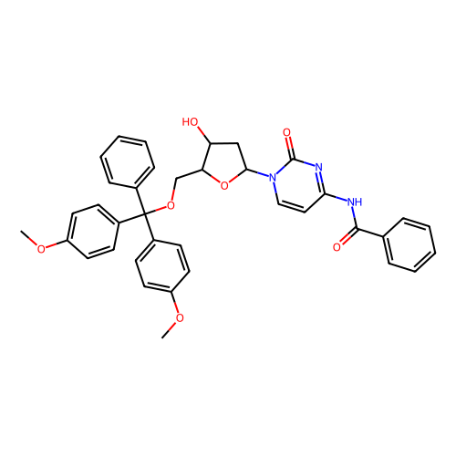 N4-苯甲酰基-5′-O-(4,4′-二甲氧基三苯基)-<em>2</em>′-<em>脱氧胞苷</em>，67219-55-0，99%