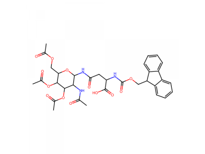 Fmoc-L-Asn((Ac)3-β-D-GlcNAc)-OH，131287-39-3，98%
