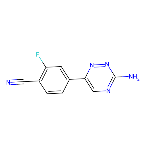 4-(3-氨基-1,2,4-三嗪-6-基)-2-氟苯甲腈，1197377-47-1，95