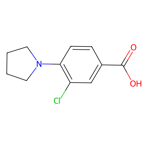 3-<em>氯</em>-4-(<em>1</em>-<em>吡咯烷基</em>)苯甲酸，585517-09-5，98%