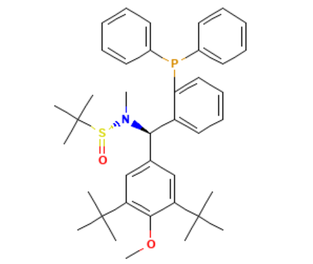 [S(<em>R</em>)]-N-[(<em>R</em>)-[3,5-二叔丁基-4-甲氧基<em>苯基</em>][2-(二<em>苯基</em>膦)<em>苯基</em>]甲基]-N-甲基-2-叔丁基亚磺酰胺，≥95%