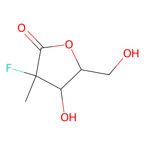 (<em>3R</em>,<em>4R</em>,<em>5R</em>)-<em>3</em>-氟-<em>4</em>-羟基-<em>5</em>-(羟基甲基)-<em>3</em>-甲基四氢呋喃-<em>2</em>-酮，879551-04-9，95%