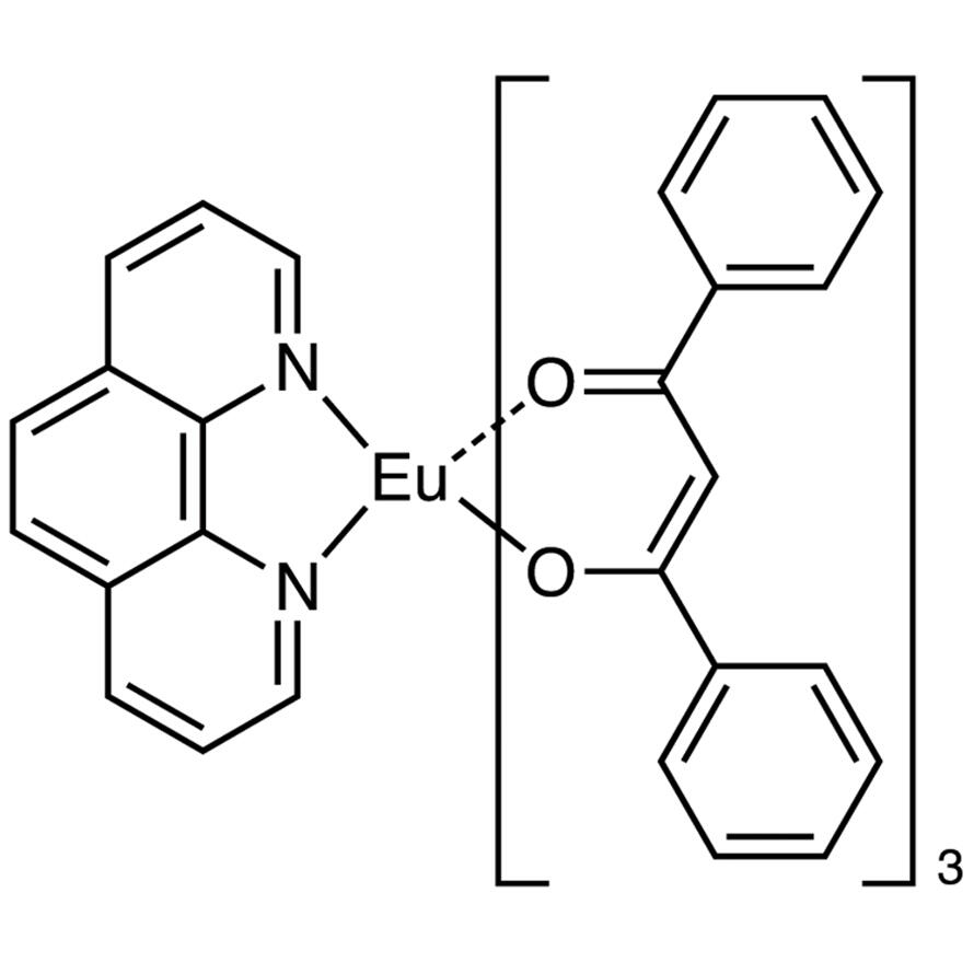三(<em>1</em>,3-二苯基-<em>1</em>,3-丙二酮基)(<em>1</em>,10-邻二氮杂<em>菲</em>)铕(Ⅲ)，17904-83-5，>95.0%
