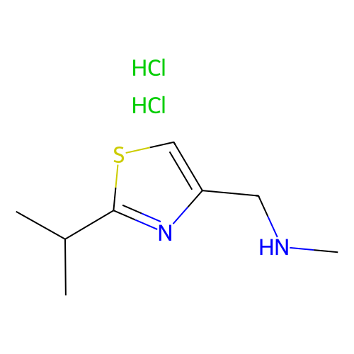 2-异丙基-4-(N-甲基胺甲基)噻唑二盐酸盐，1185167-55-8，>98.0%(T)(HPLC