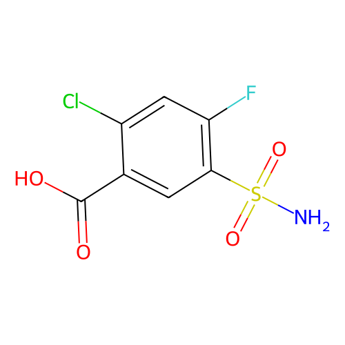 <em>2</em>-氯-4-氟-<em>5</em>-氨磺酰基苯甲酸，4793-24-2，96%