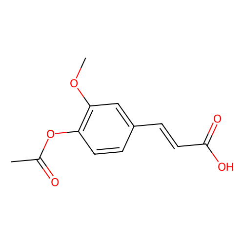 4-乙酰-<em>3</em>-甲氧基肉桂酸，2596-47-6，97%