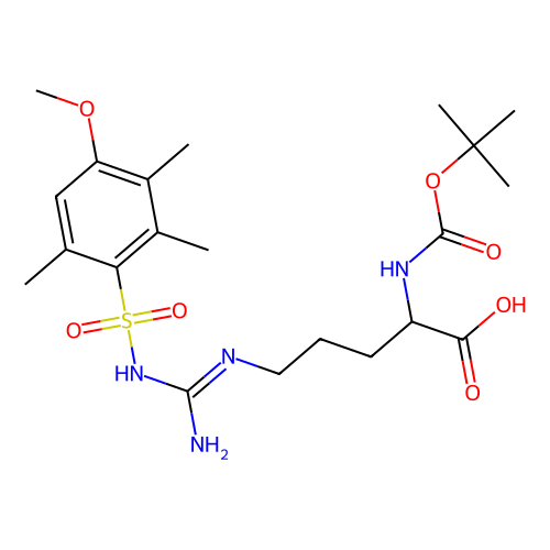 N^a-<em>Boc</em>-N^w-(4-甲氧基-2,3,6-三<em>甲基</em>苯基<em>磺</em><em>酰</em>基)-L-<em>精氨酸</em>，102185-38-6，95%