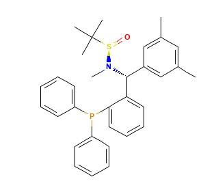 [S(R)]-N-[(R)-(3,5-<em>二甲</em>基<em>苯基</em>)[2-(<em>二</em><em>苯基</em><em>膦</em>)<em>苯基</em>]甲基]-N-甲基-2-叔丁基亚磺酰胺，≥95%