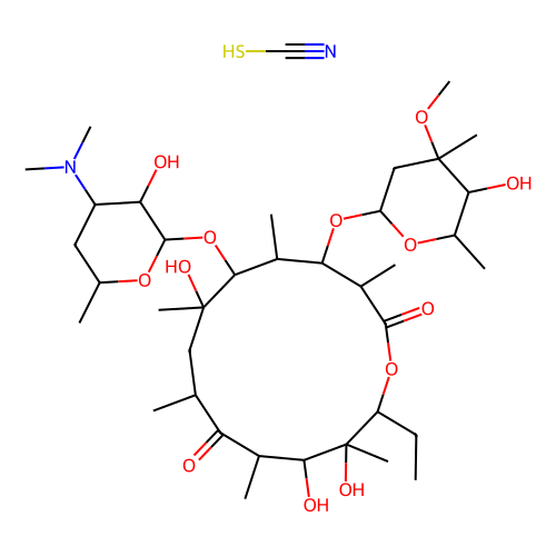<em>红霉素</em>硫氰酸盐，7704-67-8，10mM in DMSO