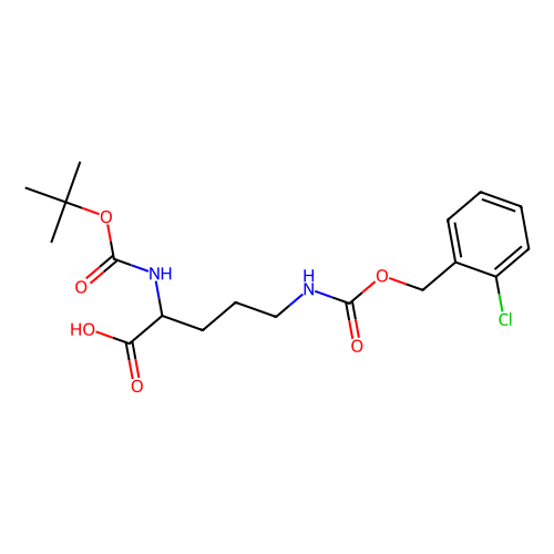 N-叔丁<em>氧</em><em>羰基</em>-N'-(<em>2</em>-氯<em>苄</em><em>氧</em><em>羰基</em>)-L-鸟氨酸，118554-00-0，98%