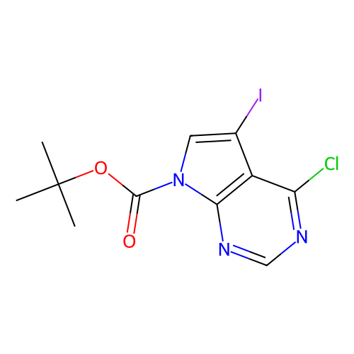 <em>4</em>-氯-5-碘-7H-吡咯并[<em>2,3-d</em>]嘧啶-7-羧酸叔丁酯，1244855-76-2，98%