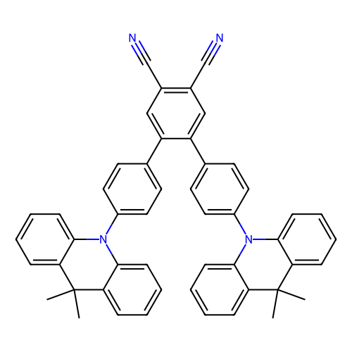 4,5-双[4-(<em>9</em>,9-二甲基-<em>9</em>,10-二氢<em>吖啶</em>)苯基]-1,2-二氰基苯，1784766-38-6，98%，Sublimed