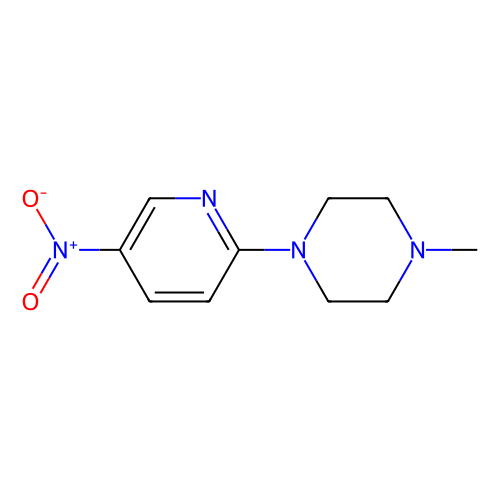 5-硝基-<em>2</em>-(4-甲基-<em>1</em>-<em>哌嗪</em><em>基</em>)吡啶，55403-34-4，97%