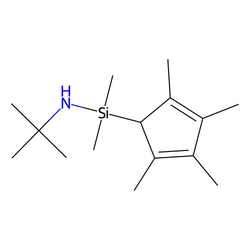N-叔丁基-1,1-二<em>甲基</em>-1-（2,3,<em>4</em>,5-<em>四</em><em>甲基</em>-2,4-环戊二烯-1-基）硅烷基胺，125542-<em>04</em>-3，97%