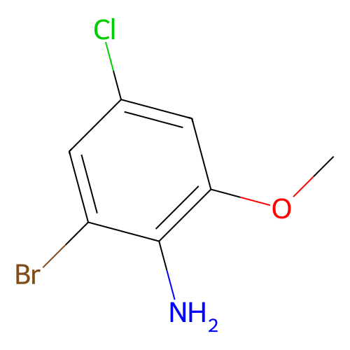 2-溴-4-<em>氯</em>-<em>6</em>-甲氧基<em>苯胺</em>，1261895-84-4，97%
