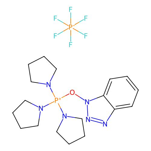 1H-<em>苯</em><em>并</em><em>三</em><em>唑</em>-1-基氧<em>三</em>吡咯烷基鏻六氟磷酸盐，128625-52-5，98%