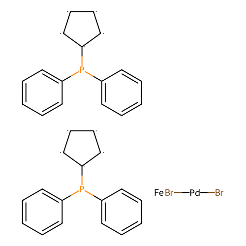 1,1-双(二苯基膦基)二茂铁二溴化钯(<em>II</em>)，124268-93-5，≥98%