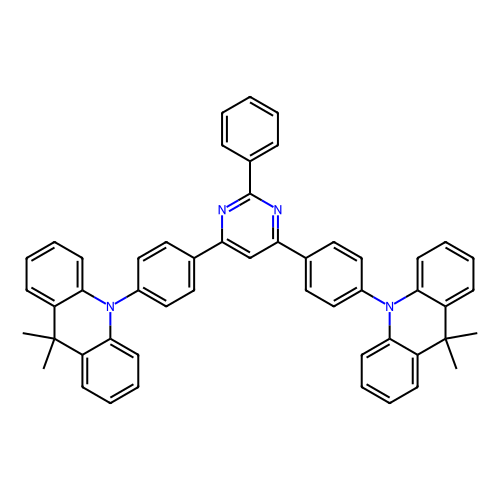 2-苯基-4,6-双[4-(9,9-二甲基-9,10-二氢吖啶)苯基]嘧啶，1870041-75-0，98%，<em>Sublimed</em>