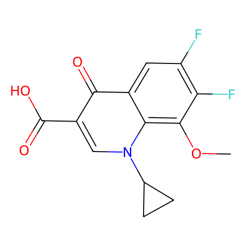 <em>1</em>-<em>环</em>丙基-6,7-二氟-8-甲氧基-4-<em>氧</em><em>代</em>-<em>3</em>-喹啉<em>羧酸</em>，112811-72-0，95%
