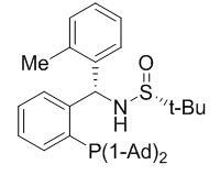 [S(R)]-N-[(S)-[2-(<em>二</em><em>金刚烷基</em><em>膦</em>)(2-甲苯)]甲基]-2-叔<em>丁基</em>亚磺酰胺，≥95%