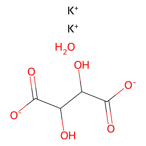 <em>酒石酸</em><em>钾</em> 半水合物，6100-19-2，AR