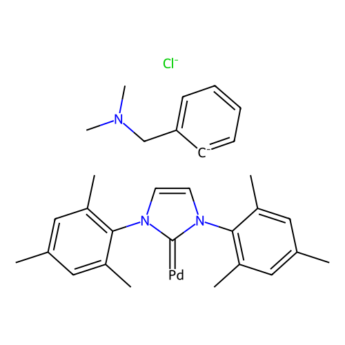 [(<em>1</em>,3-<em>二</em><em>均</em><em>三甲苯基</em><em>咪唑</em>-<em>2</em>-<em>亚基</em>)(N,N-<em>二</em>甲基苄胺)氯化钯(II)]，1058661-78-1，98.0%(T)