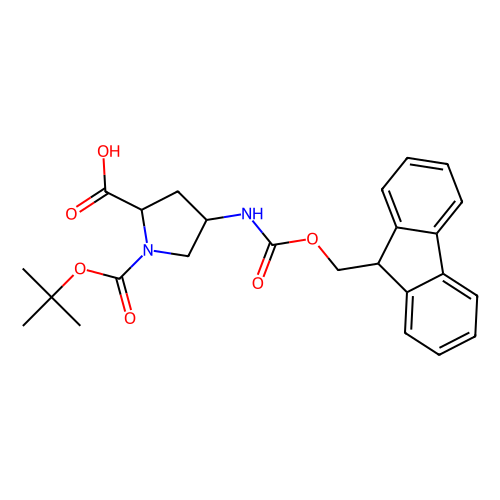N-Boc-顺式-4-<em>Fmoc</em>-氨基-L-<em>脯氨酸</em>，174148-03-9，97%