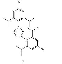 1,3-双(4-溴-2,6-<em>二</em>异丙基<em>苯基</em>)-1H-咪唑-3-<em>鎓</em>氯化物，909898-73-3，98%