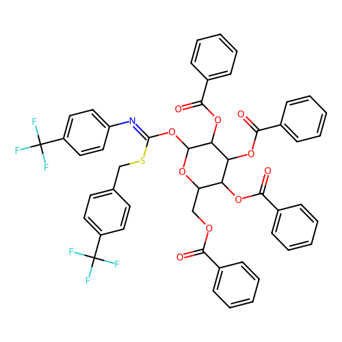 2,3,4,6-四-O-苯甲酰-α-D-吡喃葡萄糖基-对三氟甲基苄硫代-<em>N</em>-(对三氟甲基苯基)甲酰亚胺盐，428816-48-2，96%