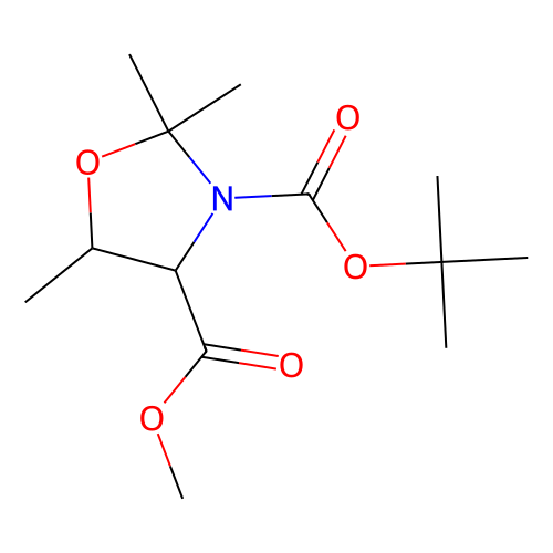 (4R,5S)-2,2,5-<em>三甲</em>基恶唑烷-3,4-二<em>甲酸</em>3-叔丁基4-甲<em>酯</em>，1013028-26-6，96%