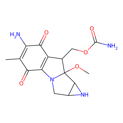 丝裂霉素C，50-07-7，来源于<em>头状</em>链霉菌，98%