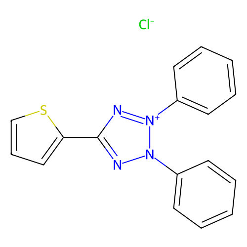 2,3-二苯基-5-(2-噻吩基)氯化<em>四</em><em>氮</em><em>唑</em>，38800-20-3，>97.0%(HPLC)(T)