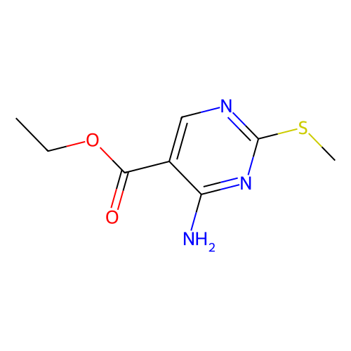 <em>2</em>-甲硫基-<em>4</em>-氨基嘧啶-<em>5</em>-羧酸乙酯，776-53-4，95%