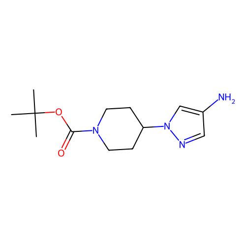 4-(4-<em>氨基</em>-<em>1</em>H-吡唑-<em>1</em>-基)<em>哌啶</em>-<em>1</em>-甲酸叔丁酯，1029413-55-5，97%