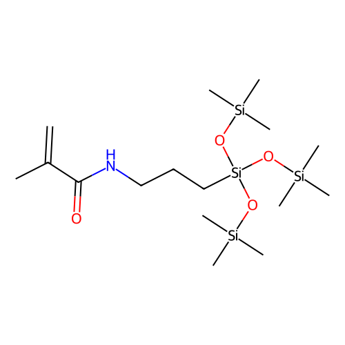3-<em>甲基</em>丙烯酰胺丙基<em>三</em>（<em>三甲基</em>甲<em>硅烷</em>氧基）<em>硅烷</em>，115257-95-9，95%, 含稳定剂4-Methoxyphenol