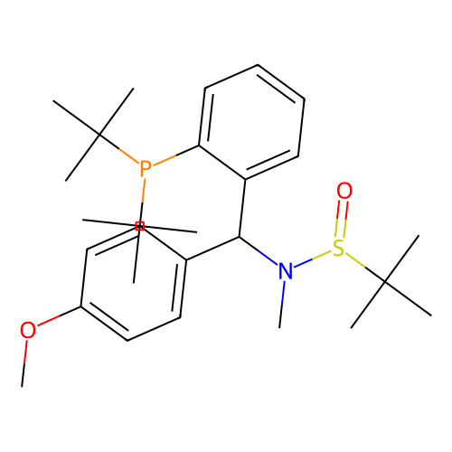 [S(R)]-<em>N</em>-[(S)-(4-甲氧基苯基)[2-(二叔<em>丁基</em>膦)苯基]甲基]-<em>N</em>-甲基-2-叔<em>丁基</em>亚磺<em>酰胺</em>，2561513-54-8，≥95%