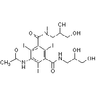 5-乙酰氨基-N,N'-<em>双</em>(<em>2</em>,3-<em>二</em><em>羟基</em><em>丙基</em>)-<em>2</em>,4,6-三碘间苯<em>二</em>甲酰胺