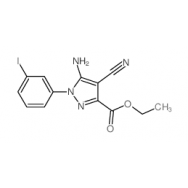 Ethyl 5-amino-4-<em>cyano</em>-1-(<em>3</em>-iodophenyl)pyrazole-<em>3</em>-carboxylate