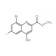 Methyl 8-<em>bromo-6-chloro</em>-4-hydroxyquinoline-2-carboxylate