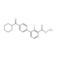 Methyl 2-fluoro-3-[4-(piperidinocarbonyl)phenyl]<em>benzoate</em>