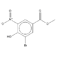 <em>Methyl</em> 3-bromo-<em>4-hydroxy-5</em>-nitrobenzenecarboxylate
