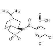 <em>N</em>-(2-<em>羧基</em>-4,5-二氯苯甲酰)-(-)-10,2-樟脑磺内酰胺